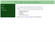 Tablet Screenshot of funlunches.ca